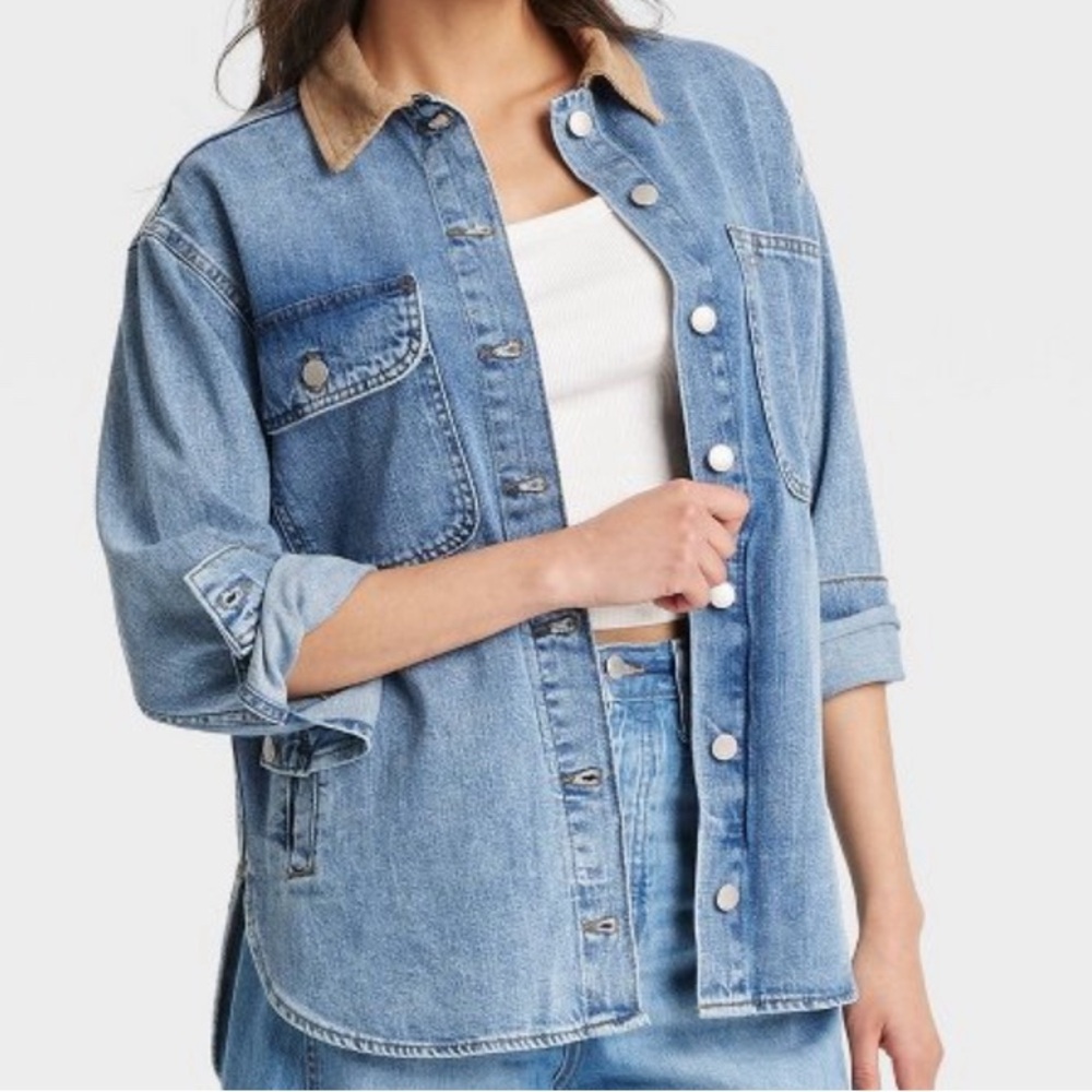 NWT Target Universal Thread Denim Shacket